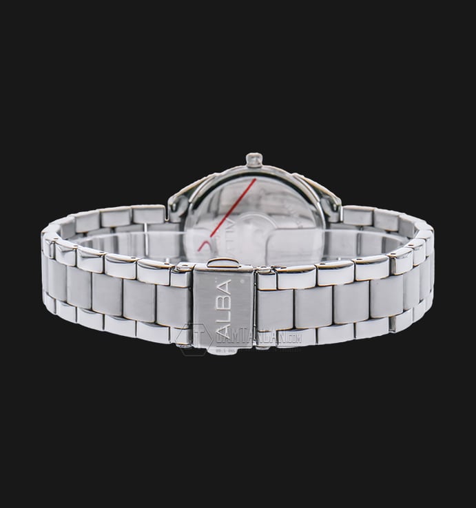 Alba AH7H60X1 White Patterned Dial Stainless Steel Bracelet