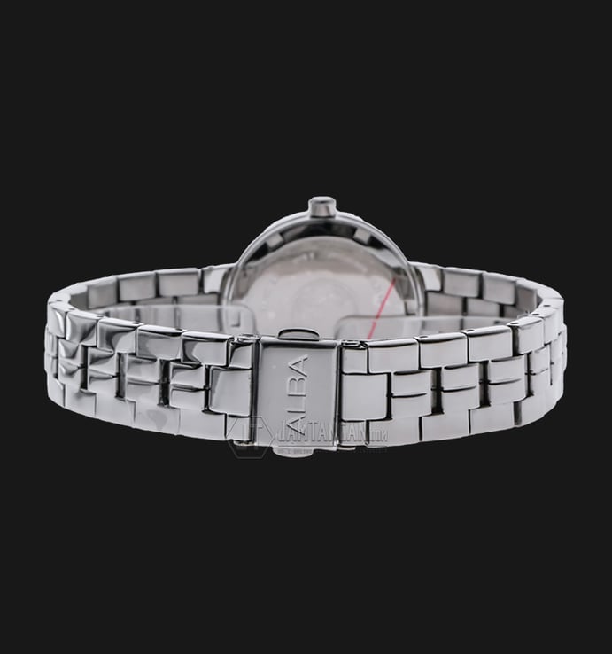 Alba AH7H85X1 Black Patterned Dial Stainless Steel Bracelet