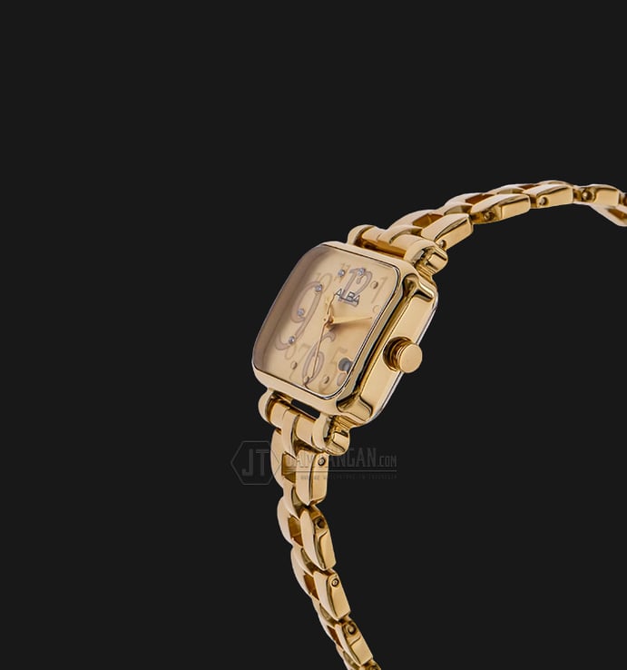Alba AH7J98X1 Light Champagne Dial Gold Stainless Steel Bracelet