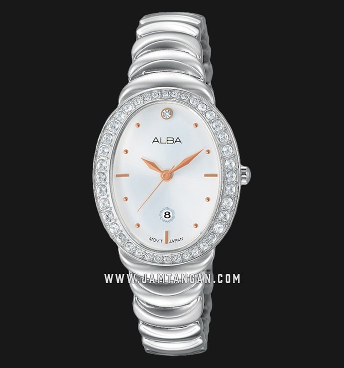 Alba AH7L45X1 White Dial Stainless Steel