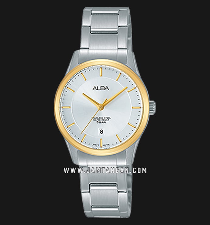 Alba Prestige AH7L74X1 White Dial Stainless Steel Strap