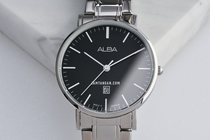 Alba AH7M33X1 Black Dial Stainless Steel Strap