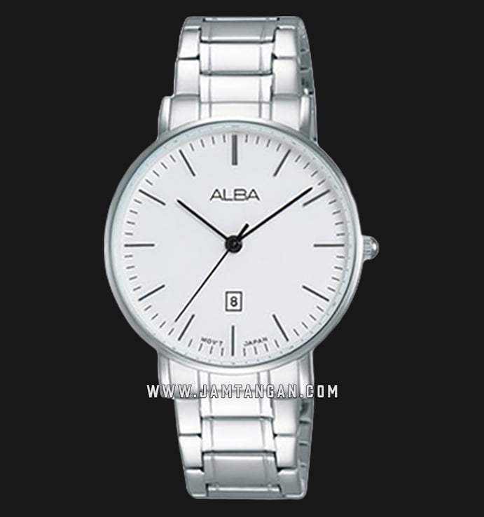 Alba AH7M35X1 Ladies White Dial Stainless Steel