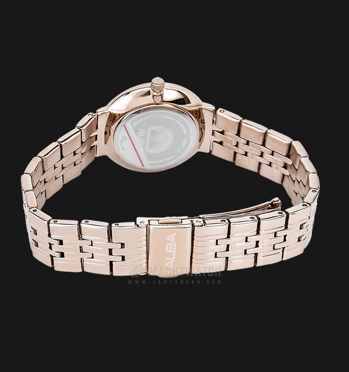 Alba AH7N40X1 Ladies White Dial Sapphire Crystal Stainless Steel Watch