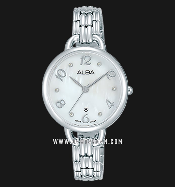 Alba Fashion AH7Q41X1 Mother of Pearl Dial Stainless Steel Strap