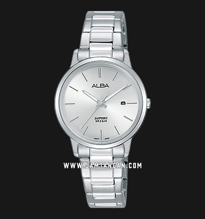 Alba AH7R55X1 Ladies Silver Dial Silver Stainless Steel Strap