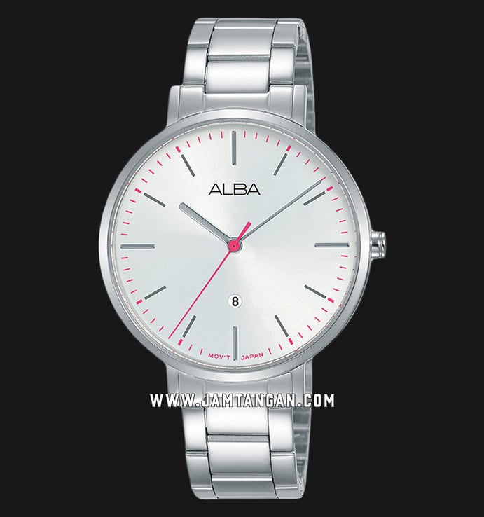 Alba Fashion AH7T19X1 Ladies Silver Dial Stainless Steel Strap