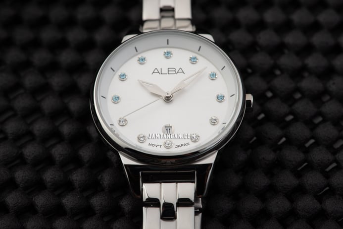 Alba Fashion AH7U49X1 Ladies Silver Dial Stainless Steel Strap