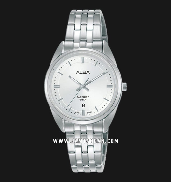 Alba AH7V53X1 Ladies Silver Dial Stainless Steel Strap