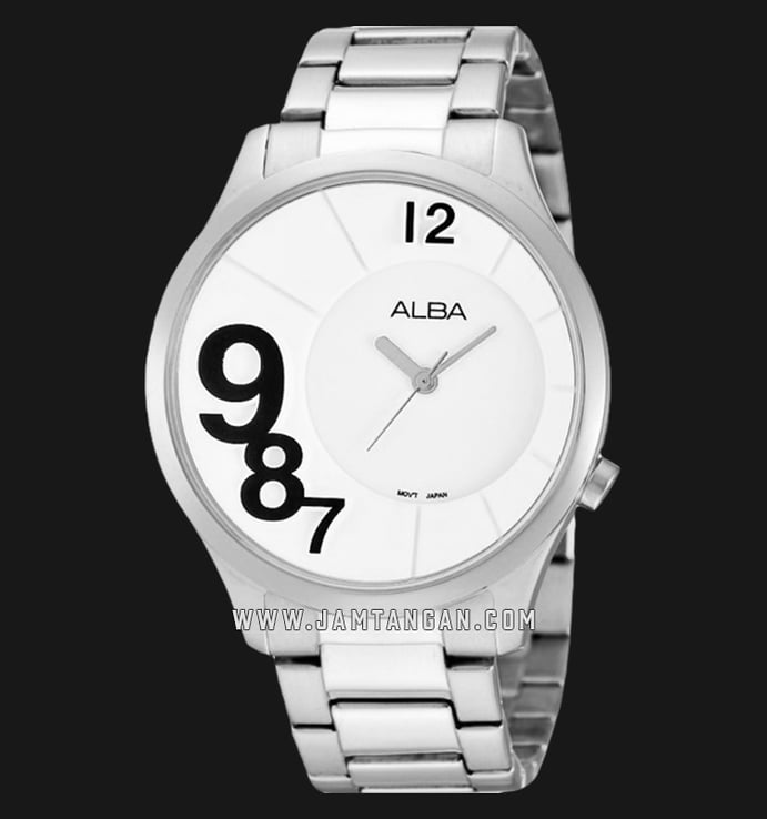 Alba AH8179X1 White Dial Stainless Steel