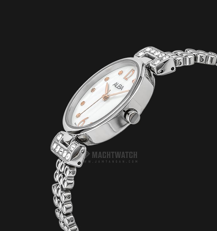 Alba AH8267X1 Ladies White Mother of Pearl Dial Stainless Steel Strap