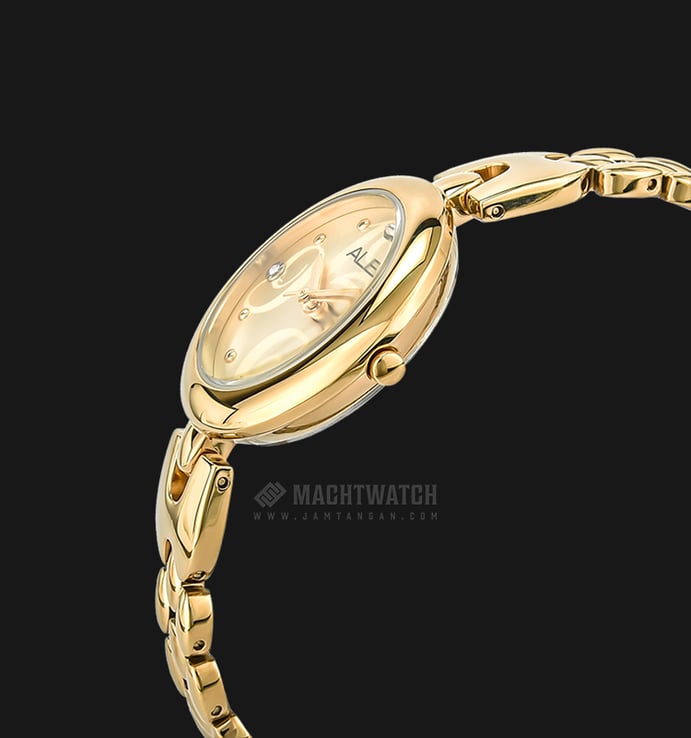 Alba AH8332X1 Ladies Silver Motive Dial Gold Stainless Steel Strap
