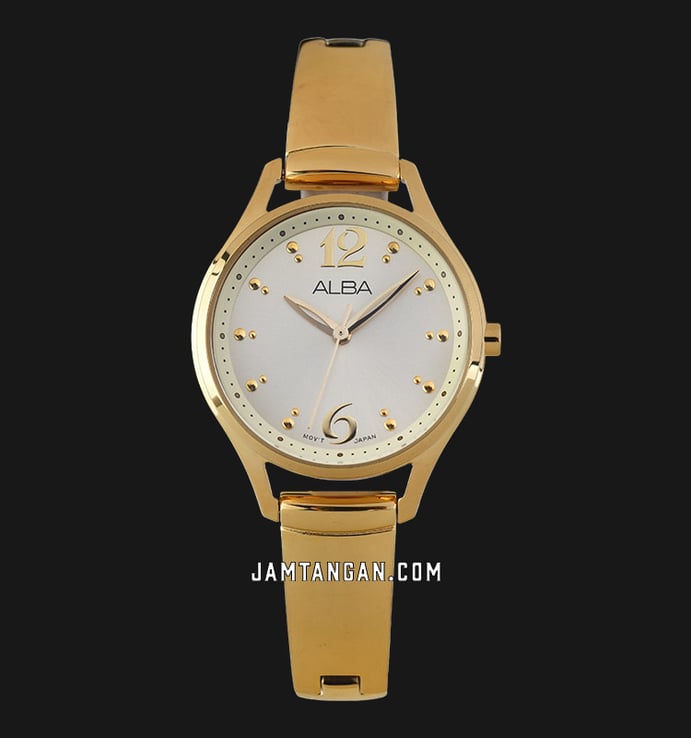 Alba Fashion AH8512X1 Light champagne Dial Gold Stainless Steel Strap