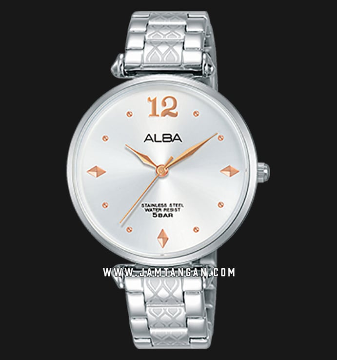Alba AH8557X1 White Dial Stainless Steel