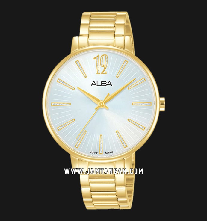 Alba Fashion AH8752X1 Ladies Silver Dial Gold Stainless Steel Strap