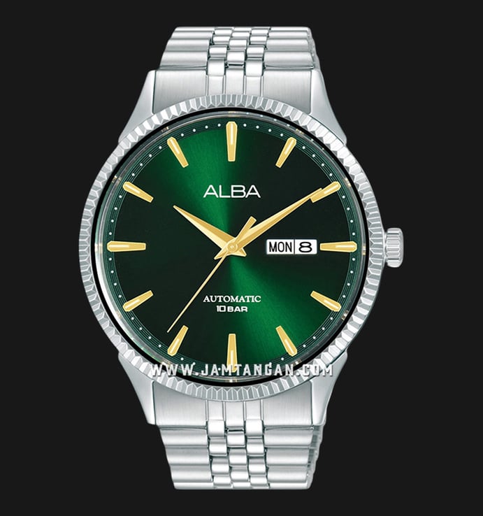 Alba Prestige AL4235X1 Automatic Men Green Dial Stainless Steel Strap