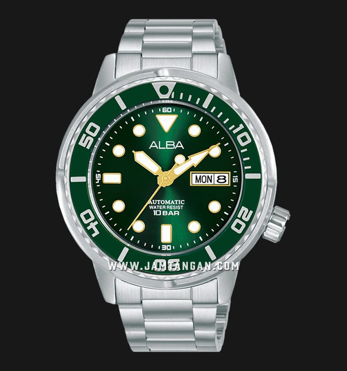 Alba Active AL4243X1 Automatic Man Green Dial Stainless Steel Strap