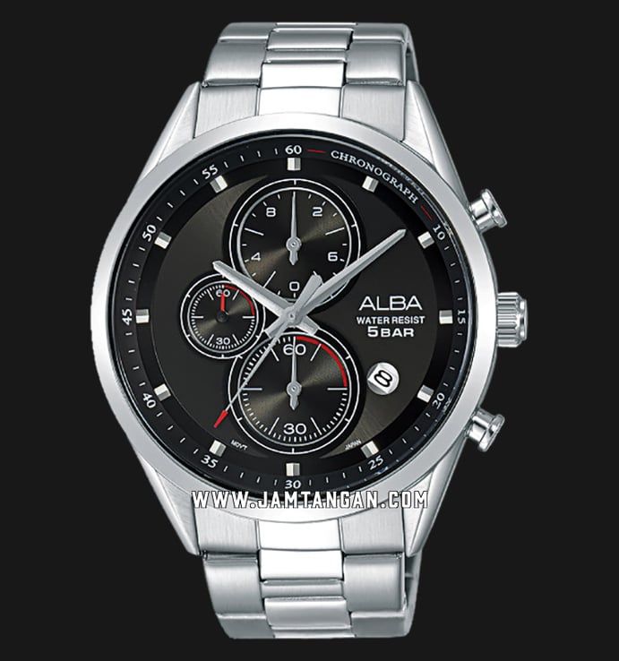 Alba AM3427X1 Black Dial Stainless Steel