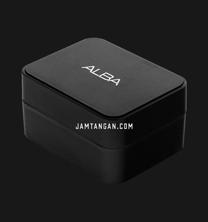 Alba Prestige AM3483X1 Black Dial Black Leather Strap