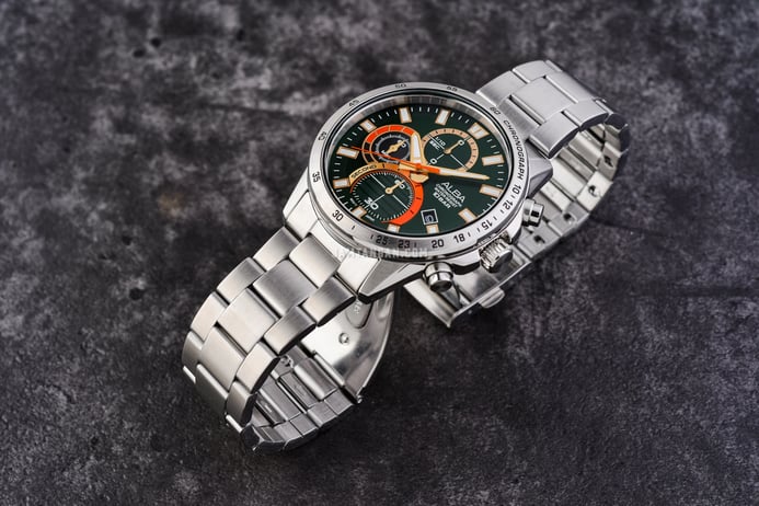 Alba Active AM3965X1 Chronograph Men Green Dial Stainless Steel Strap