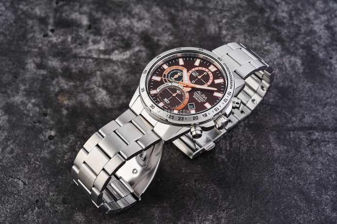 Alba Active AM3967X1 Chronograph Men Brown Dial Stainless Steel Strap