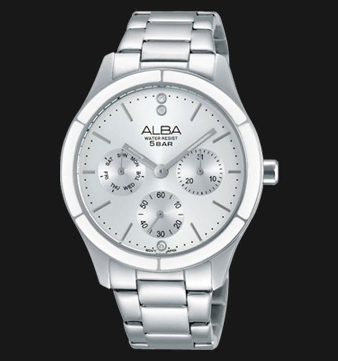 Alba AP6325X1 Day and Date Silver Dial Stainless Steel Bracelet