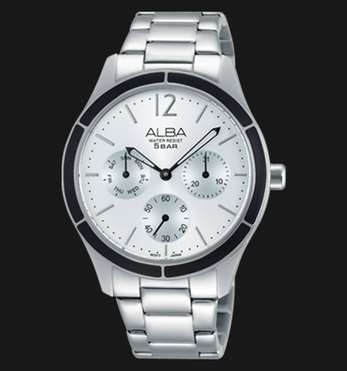 Alba AP6329X1 Day and Date Silver Dial Stainless Steel Bracelet