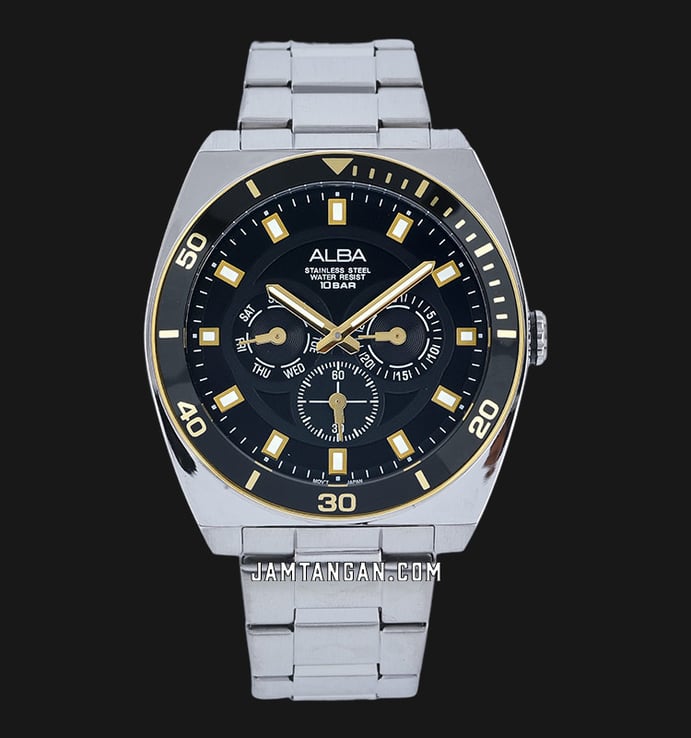 Alba AP6560X1 Man Black Dial Stainless Steel Strap