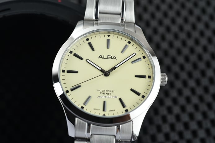 Alba Prestige ARX021X1 Men Cream Dial Dual Tone Stainless Steel Strap