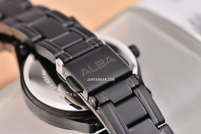 Alba Prestige ARX023X1 Ladies Black Dial Black Stainless Steel Strap