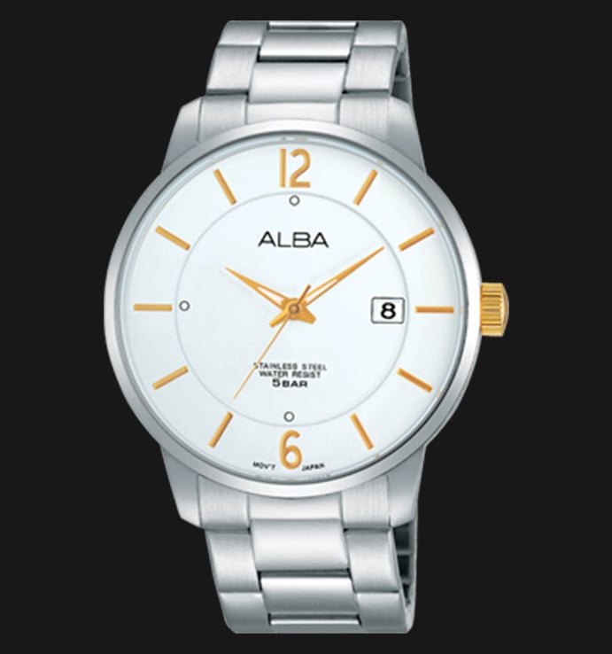 Alba AS9971X1 White Dial Stainless Steel Bracelet