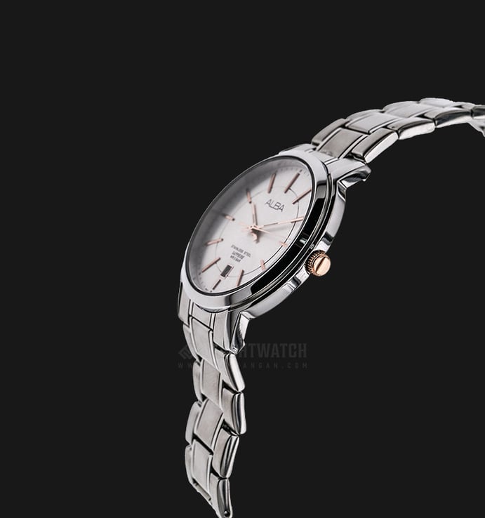 Alba AS9A47X1 Silver Dial Stainless Steel Strap