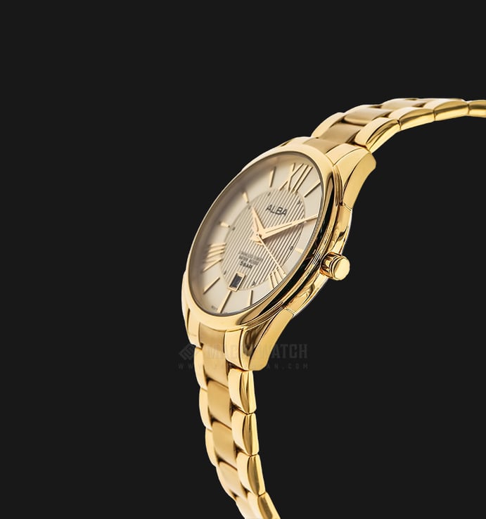 Alba AS9A60X1 Light Champagne Dial Gold Stainless Steel Bracelet
