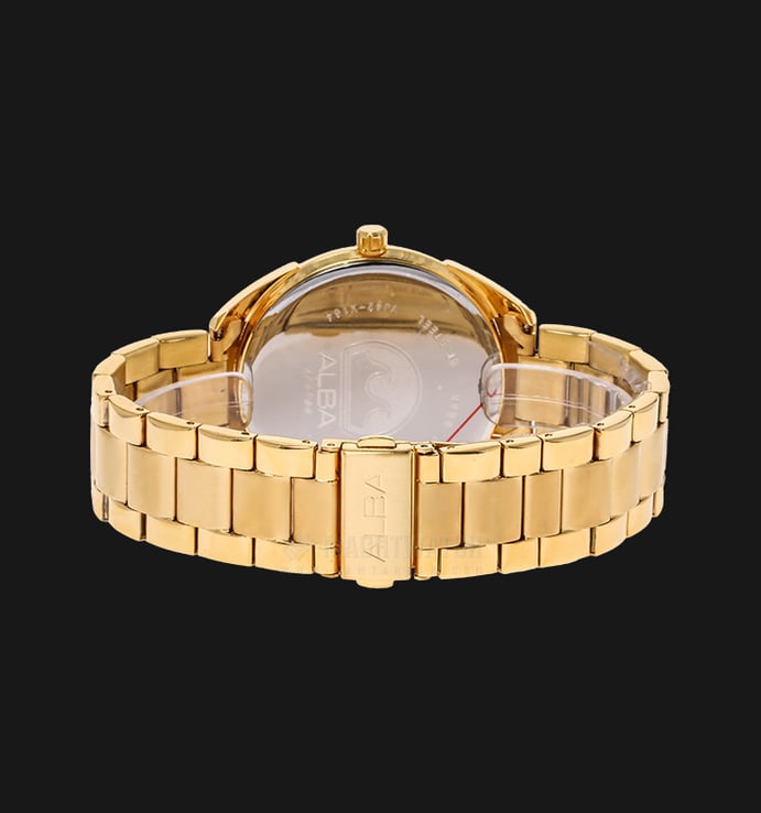 Alba AS9A60X1 Light Champagne Dial Gold Stainless Steel Bracelet