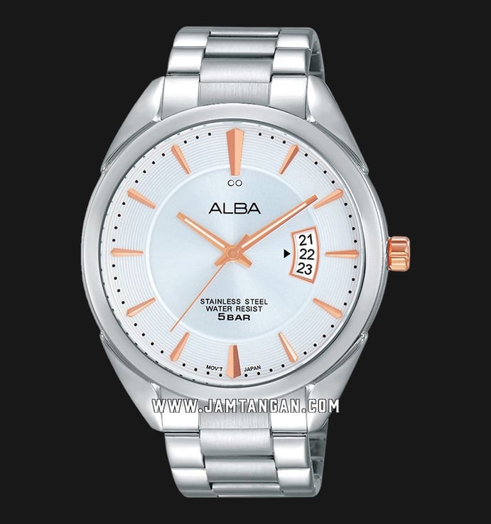 Alba Prestige AS9A65X1 Silver Dial Stainless Steel Strap