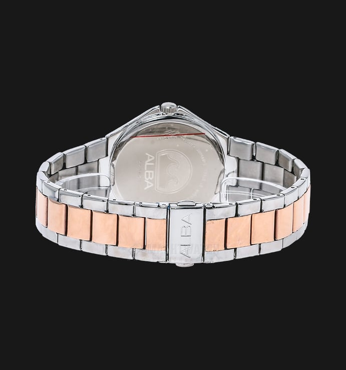Alba AS9B38X1 Silver Dial Dual-Tone Stainless Steel Bracelet