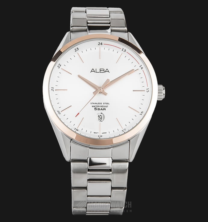 Alba AS9D30X1 Man White Dial Stainless Steel Watch