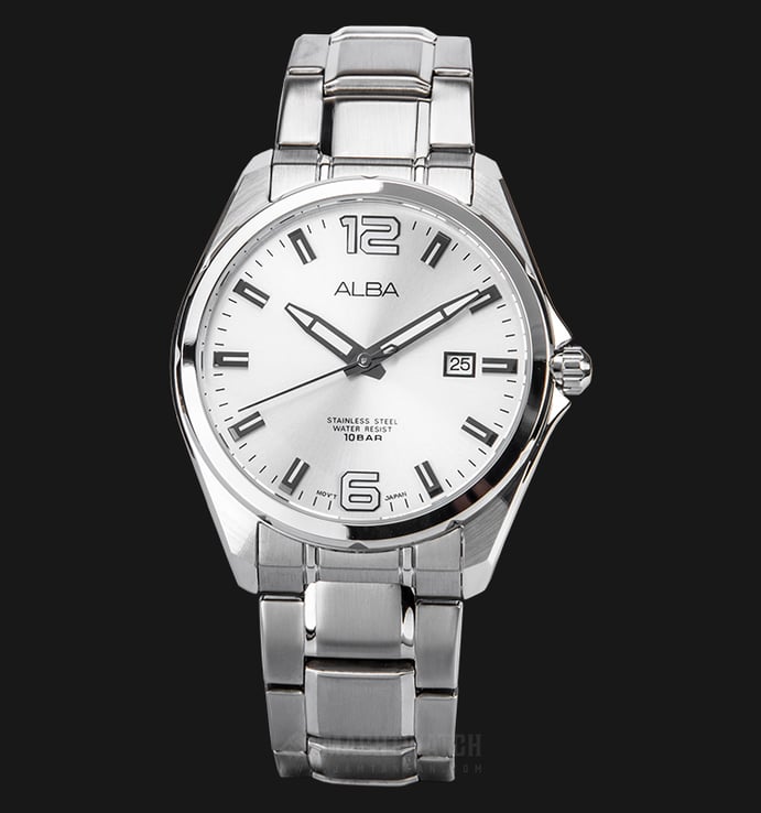 Alba AS9D65X1 Men Silver Dial Stainless Steel Strap