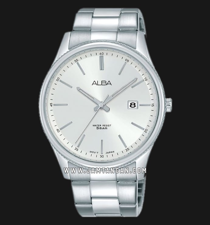 Alba AS9H57X1 Men Silver Dial Stainless Steel Strap