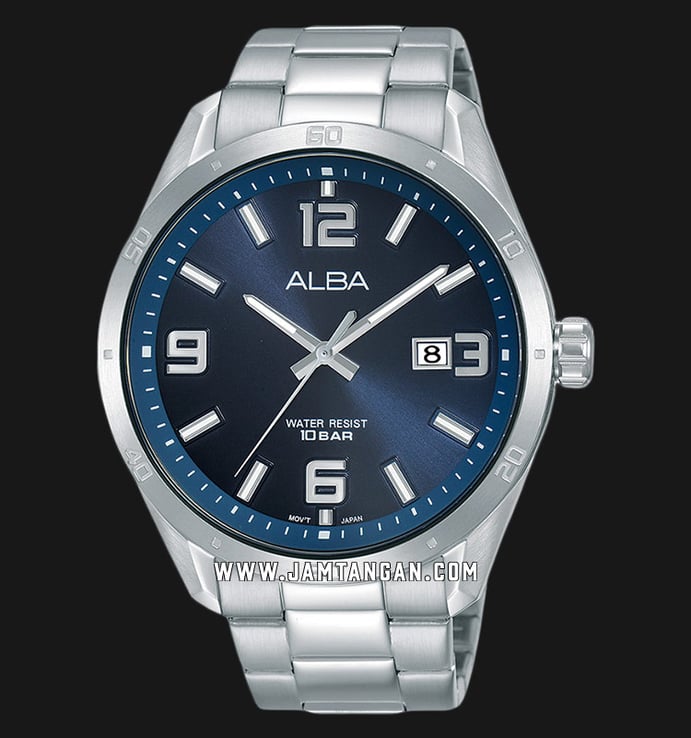 Alba Active AS9J21X1 Men Dark Blue Dial Stainless Steel Strap