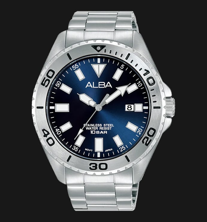 Alba Active AS9Q43X1 Men Blue Dial Stainless Steel Strap