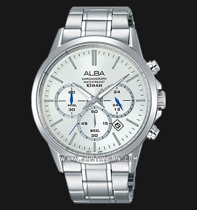 Alba AT3B89X1 Men Silver Dial Stainless Steel 