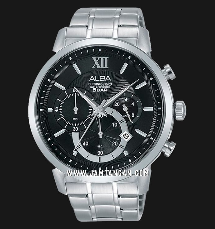 Alba AT3C39X1 Black Dial Stainless Steel