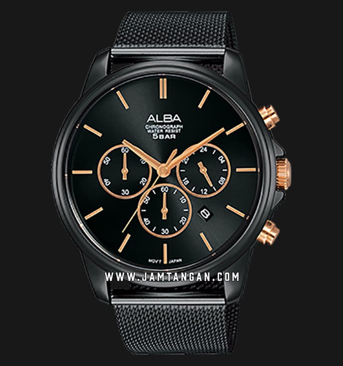 Alba AT3E39X1 Man Black Dial Black Stainless Steel