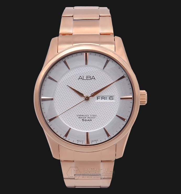 Alba AV3322X1 White Dial Stainless Steel Bracelet
