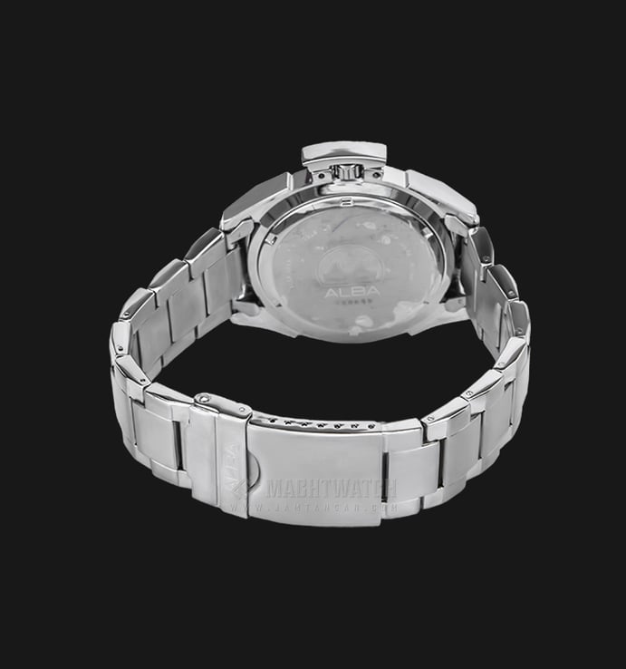 Alba AXHG33X1 Man Black Dial Stainless Steel Watch