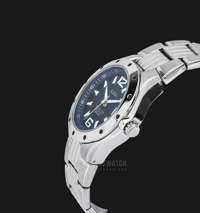 Alba AXHD49X1 Man Dark-Blue Dial Stainless Steel Watch