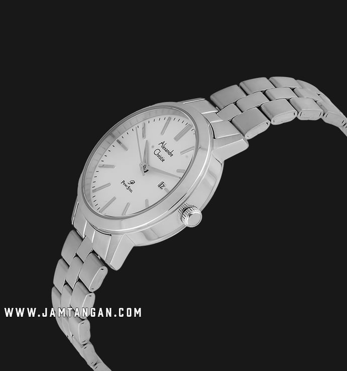 Alexandre Christie Primo Steel AC 1007 LD BSSSL Ladies Silver Dial Stainless Steel Strap