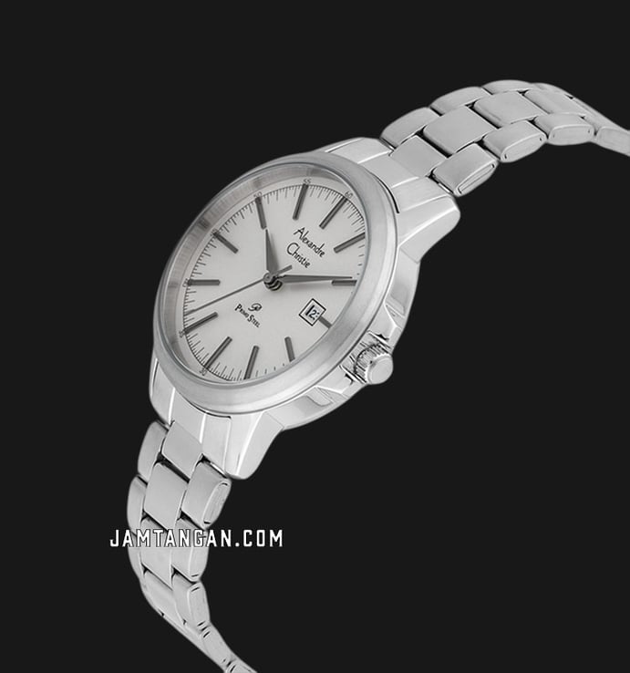 Alexandre Christie Primo Steel AC 1008 LD BSSSL Ladies White Dial Stainless Steel Strap