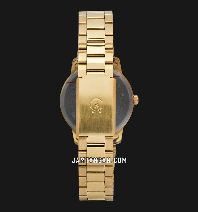 Alexandre Christie Primo Steel AC 1030 LD BGPIV Ladies Gold Dial Gold Stainless Steel Strap